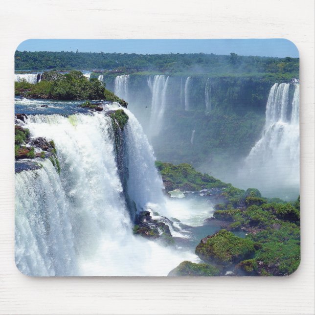 Panorama of the Iguazu Waterfalls from Brazil Mouse Pad (Front)