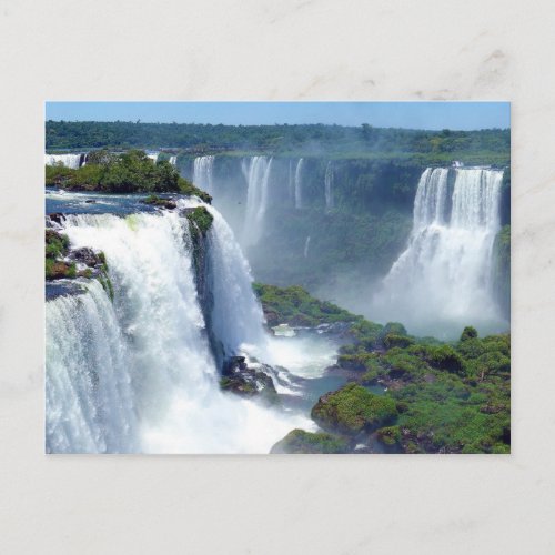 Panorama of the Iguazu Waterfalls from Brazil Postcard