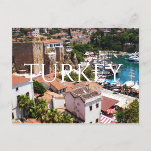 Panorama of the old city Kaleici of Antalya Postcard