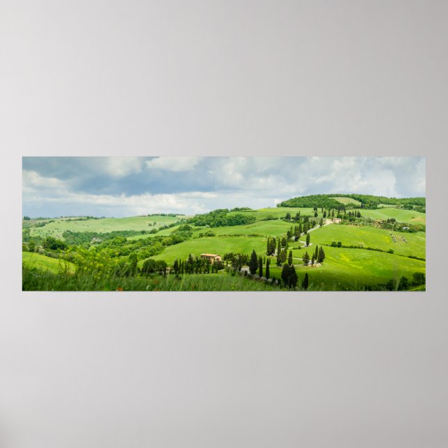 Panorama of Tuscan landscape Poster (Front)