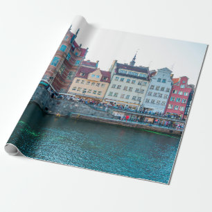 Panorama of typical colorful decorative medieval o wrapping paper