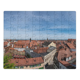 Panorama view of old town from above in Bamberg Jigsaw Puzzle