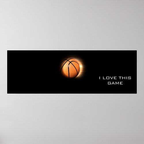 Panoramic Basketball Poster