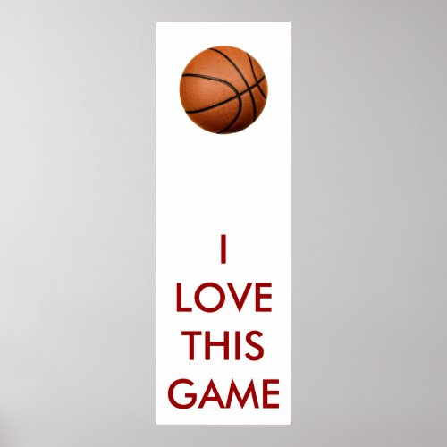 Panoramic Basketball Poster