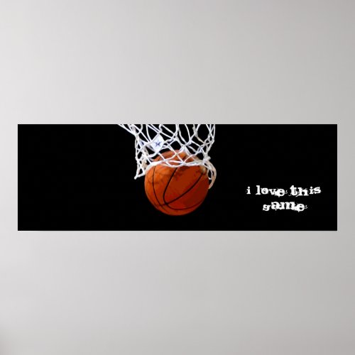 Panoramic Basketball Poster