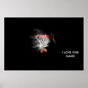 Panoramic Basketball Poster