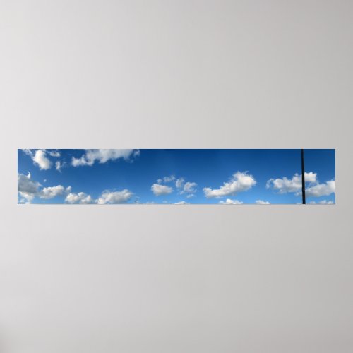 Panoramic Beach Clouds Poster