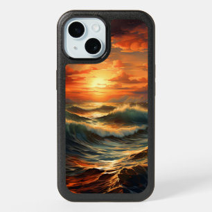 Panoramic Beach Sunset Golden Nature Glow iPhone 15 Case