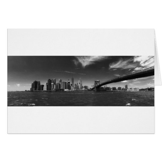 Panoramic Black White Brooklyn Cards (Front Horizontal)