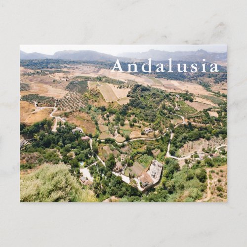 Panoramic landscape Andalusia Ronda Postcard