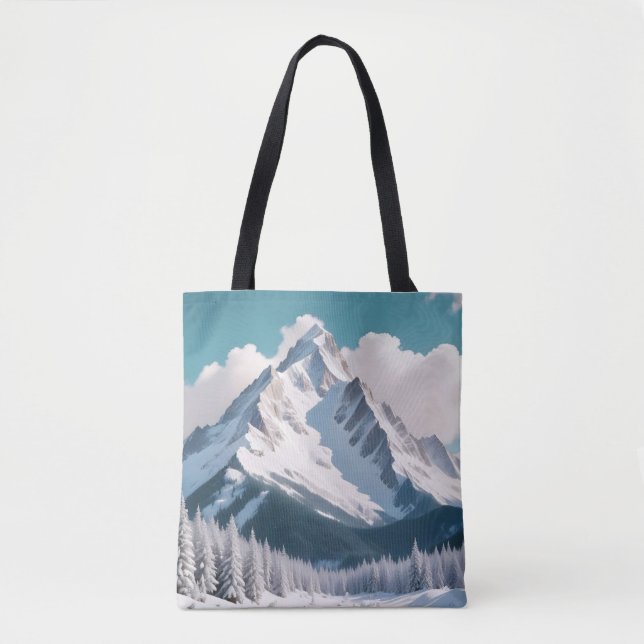 Panoramic Landscape Mountains Panoramic Nature Ice Tote Bag (Front)