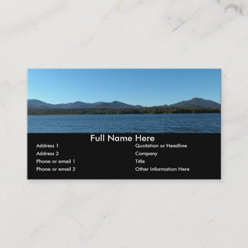 Panoramic Mountain View 2 Bookmark Business Card Template