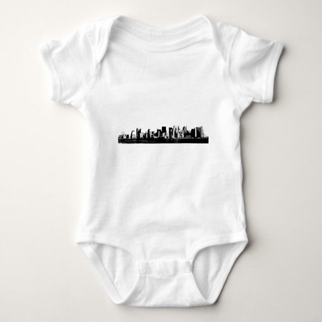Panoramic New York City Baby Bodysuit (Front)