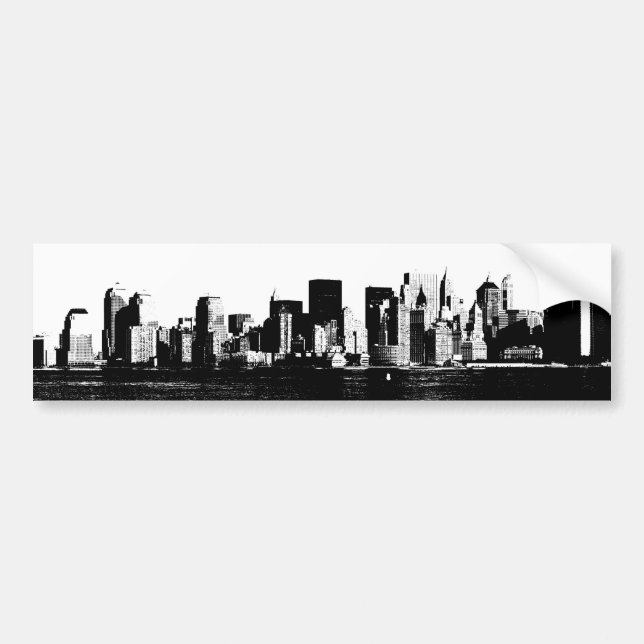 Panoramic New York City Bumper Sticker (Front)