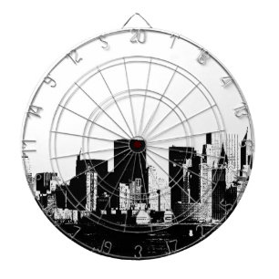 Panoramic New York City Dartboard