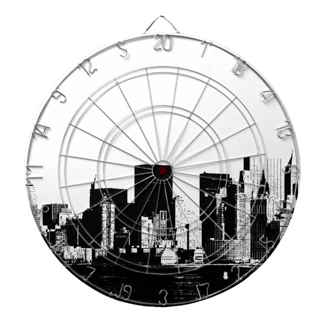Panoramic New York City Dartboard (Front)