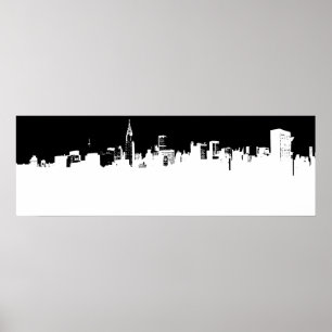 Panoramic New York City Pop Art Poster