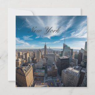 Panoramic New York City Travel Holiday Card