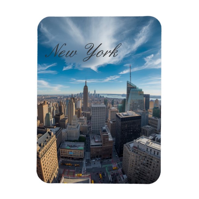 Panoramic New York City Travel  Magnet (Vertical)