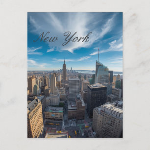 Panoramic New York City Travel Postcard