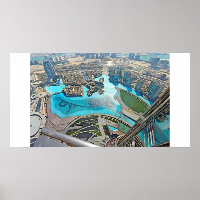 Panoramic of Khalifa Park atop the Burj Khalifa Poster (Front)