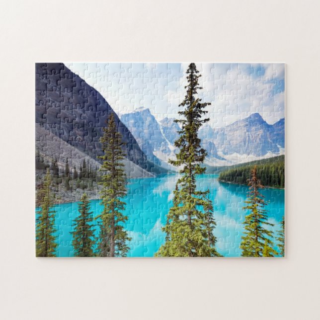 Panoramic of Moraine Lake | Valley of Ten Peaks Jigsaw Puzzle (Horizontal)