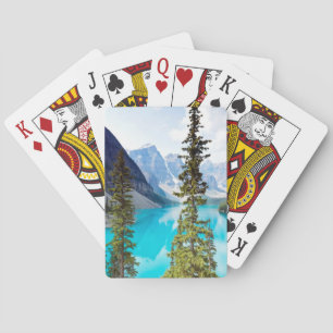Panoramic of Moraine Lake Valley of Ten Peaks Poker Cards