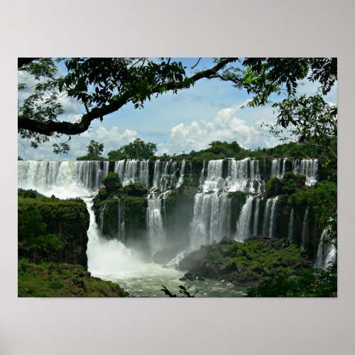 Panoramic Of The Iguazu Falls Poster