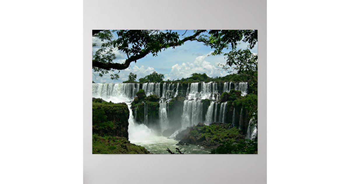 Panoramic Of The Iguazu Falls Poster | Zazzle