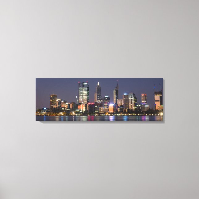 Panoramic Perth City Skyline Canvas Print (Front)