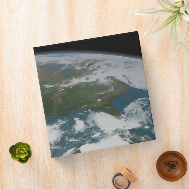 Panoramic Planet Earth And The Us. 2 3 Ring Binder (In Situ)
