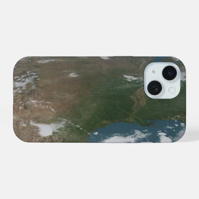Panoramic Planet Earth And The Us. 2 Iphone Case (Back Horizontal)