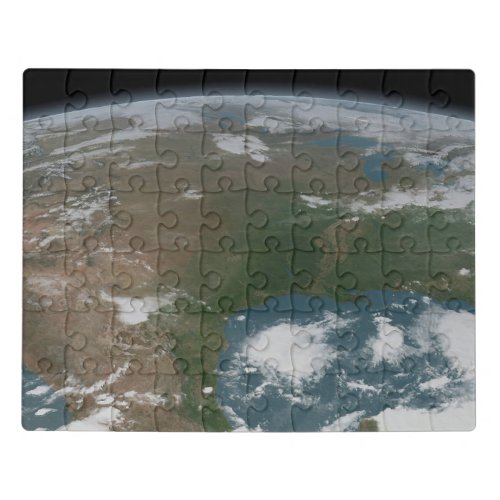 Panoramic Planet Earth And The Us 2 Jigsaw Puzzle