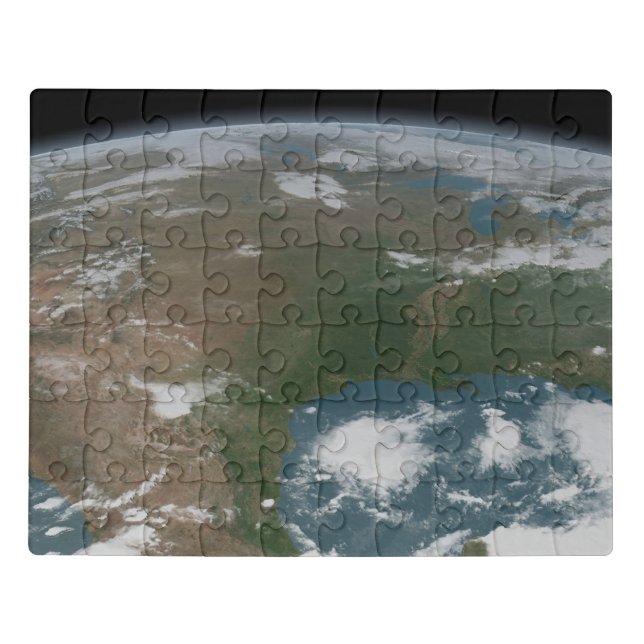 Panoramic Planet Earth And The Us. 2 Jigsaw Puzzle (Puzzle Horizontal)