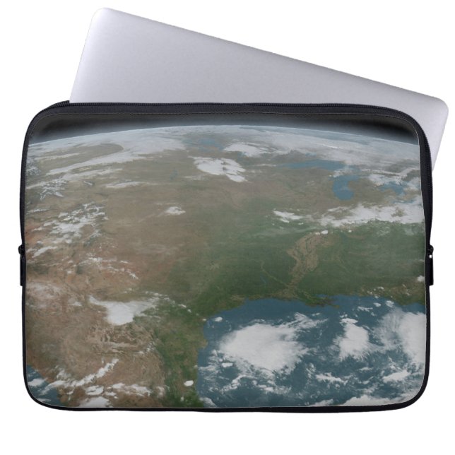 Panoramic Planet Earth And The Us. 2 Laptop Sleeve (Front)