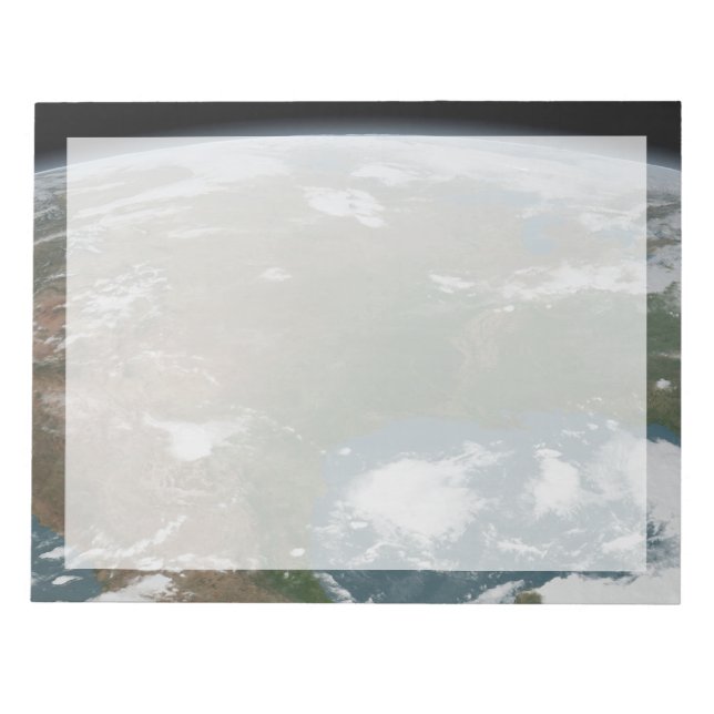 Panoramic Planet Earth And The Us. 2 Notepad (Front)