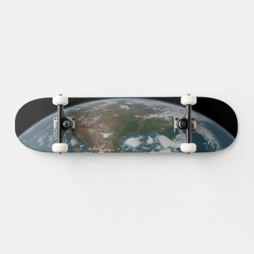 Panoramic Planet Earth And The Us 2 Skateboard