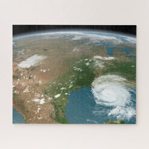 Panoramic Planet Earth And The Us Jigsaw Puzzle