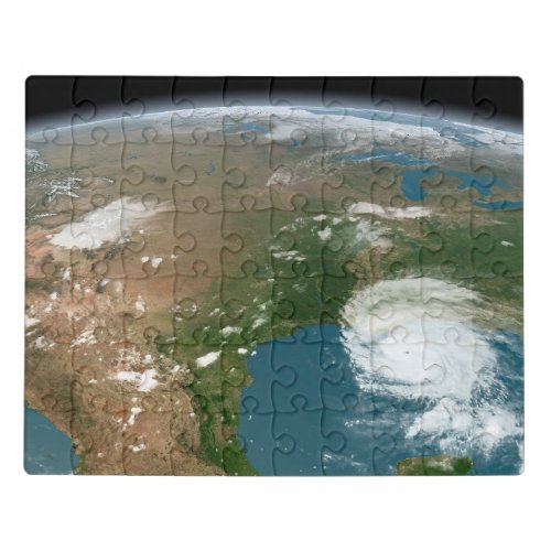 Panoramic Planet Earth And The Us Jigsaw Puzzle