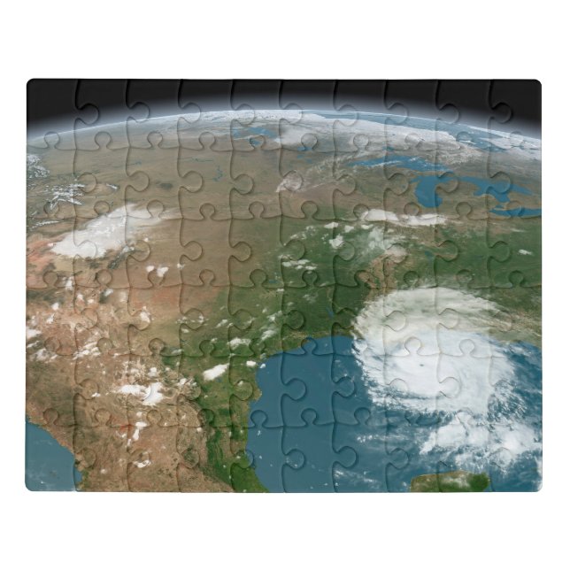 Panoramic Planet Earth And The Us. Jigsaw Puzzle (Puzzle Horizontal)