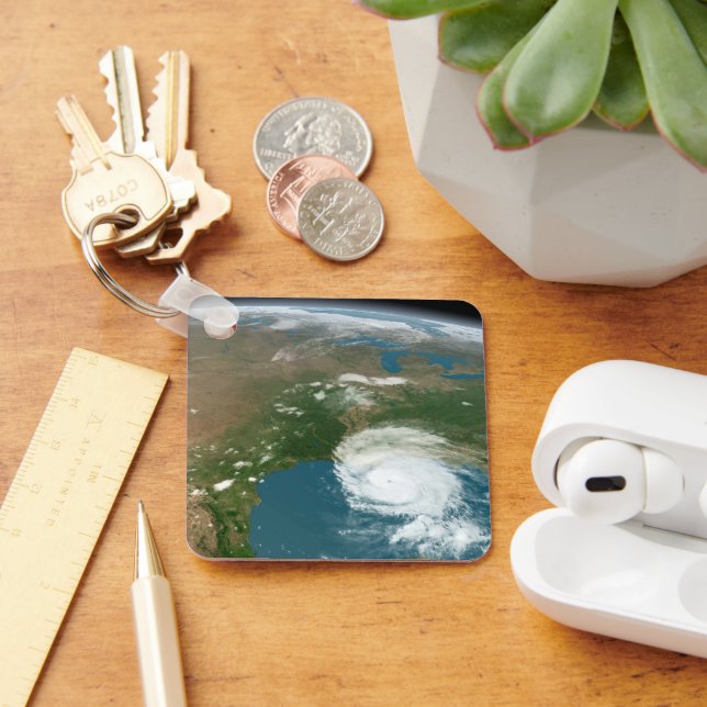 Panoramic Planet Earth And The Us. Keychain (Desk)