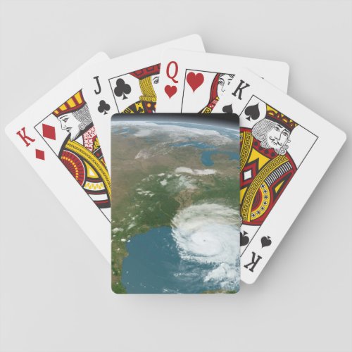 Panoramic Planet Earth And The Us Poker Cards
