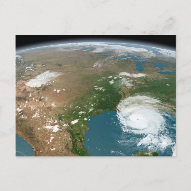 Panoramic Planet Earth And The Us. Postcard (Front)