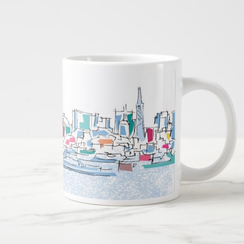 Panoramic San Franciso CA Giant Coffee Mug