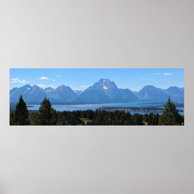 Panoramic Scenic Mountain View Poster (Front)