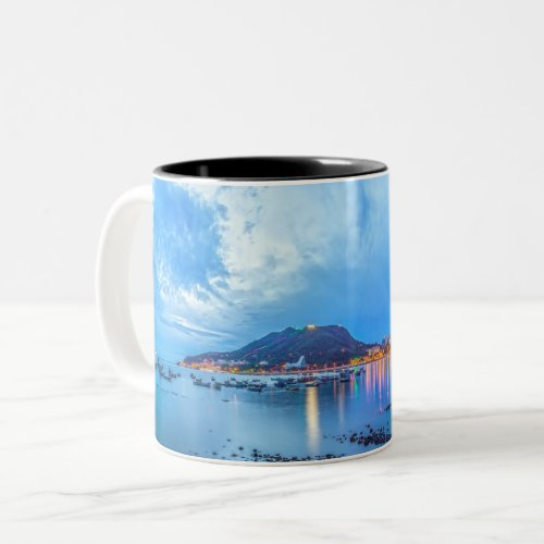 Panoramic Seaside vista of Vung Tau Vietnam Two_Tone Coffee Mug