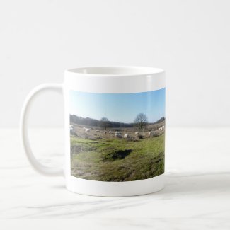 Panoramic Sheep Heathland Mug