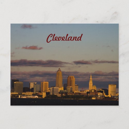 Panoramic Skyline Cleveland Postcard