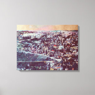 Panoramic Splendor Of Jerusalem Canvas Print