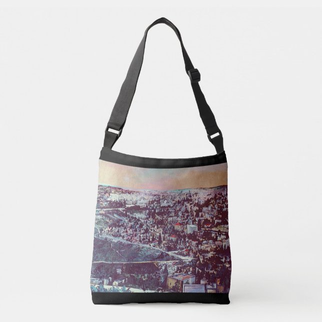 Panoramic Splendor of Jerusalem Crossbody Bag (Front)